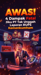 Pemberitahuan resmi Kemenkumham mengenai kewajiban unggah laporan keuangan RUPS untuk mencegah pemblokiran PT.