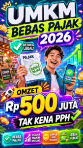 Pelaku UMKM Wajib Pajak Orang Pribadi memperoleh fasilitas bebas pajak untuk omzet sampai Rp500 juta per tahun